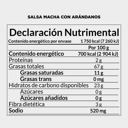 Salsa Macha con Arándanos