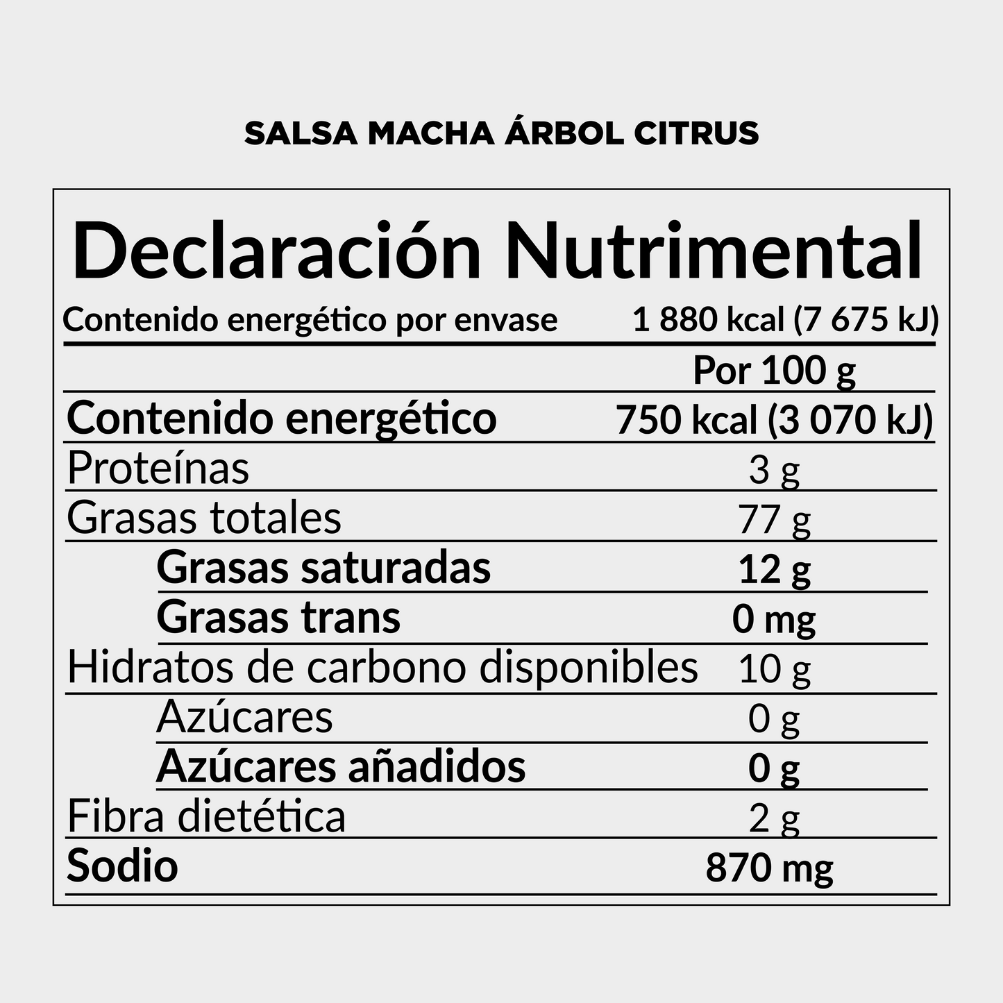 Salsa Macha Árbol Citrus