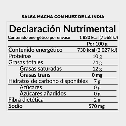 Salsa Macha con Nuez de la India
